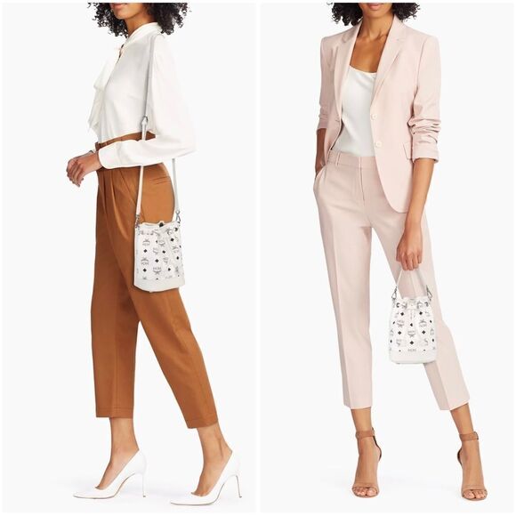 MCM Dessau Visetos Mini Drawstring Bucket Bag - Picture 2 of 13